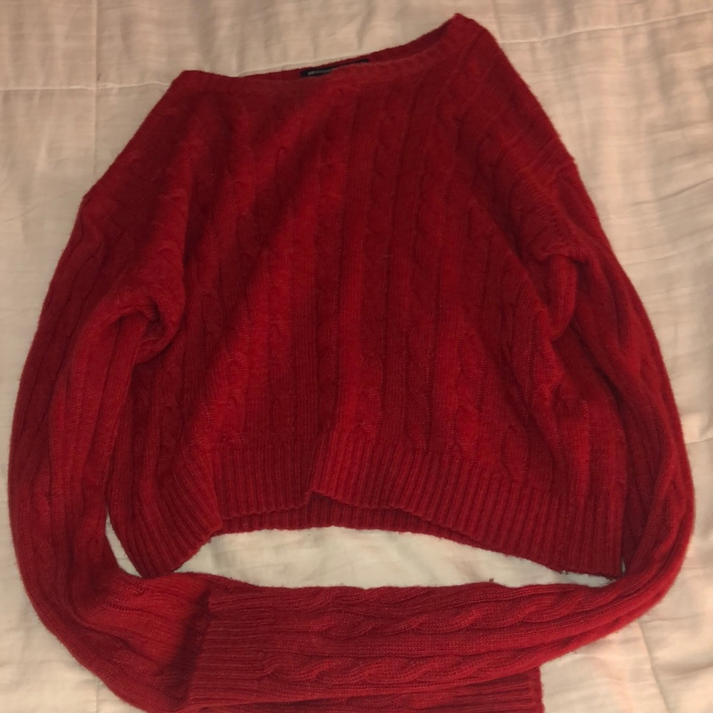 Red crop top sweater from brandy Melville